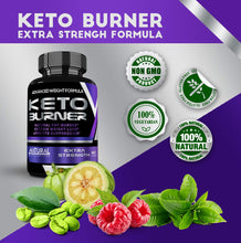 Load image into Gallery viewer, Best Keto Diet Pills - Fat Burner - Keto Diet Pills Ketosis Supplement for Women and Men– Boosts Energy &amp; Metabolism, Burns Fat Fast- Keto Weight Loss Supplements - Keto Burn - 60 Cap