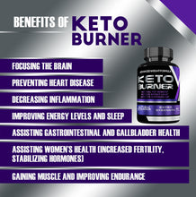 Load image into Gallery viewer, Best Keto Diet Pills - Fat Burner - Keto Diet Pills Ketosis Supplement for Women and Men– Boosts Energy &amp; Metabolism, Burns Fat Fast- Keto Weight Loss Supplements - Keto Burn - 60 Cap